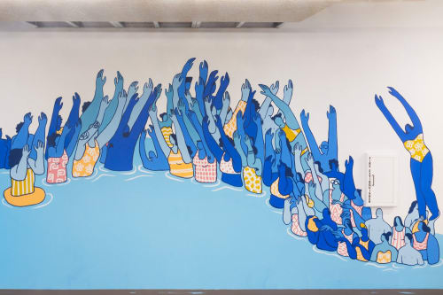 Ride The Wave | Murals by Alexandra Bowman | Park Tower in San Francisco
