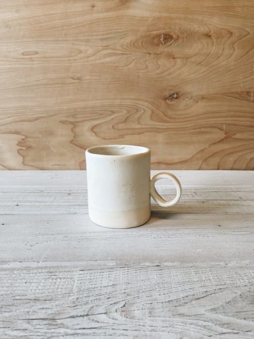 Circle Handle Mug in Oatmeal | Drinkware by Bridget Dorr