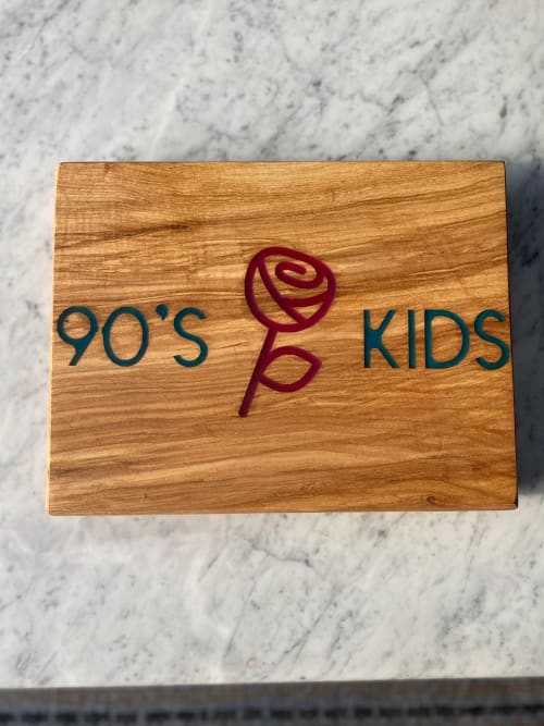 90’s Themed Charcuterie/Cutting Board | Serving Board in Serveware by Timberwolf Slabs