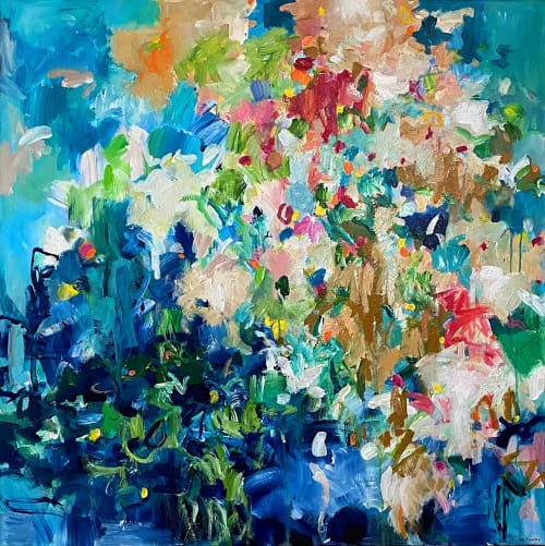 Infinite garden #10 | Oil And Acrylic Painting in Paintings by Art by Geesien Postema