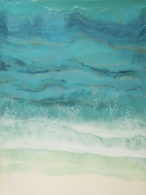 Private Collection:  Maldives Retreat | Oil And Acrylic Painting in Paintings by MELISSA RENEE fieryfordeepblue  Art & Design