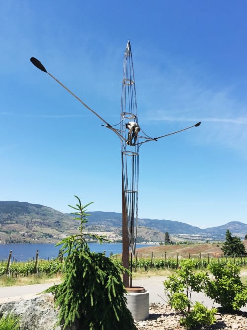 Dead Reckoning Monumental | Public Sculptures by David Robinson | Painted Rock Estate Winery in Penticton