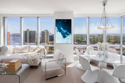 'AQUA' - 'LOOK UP' 3-D Cloud Series - Luxury Epoxy Resin Art | Digital Art in Art & Wall Decor by Christina Twomey Art + Design | Minneapolis in Minneapolis