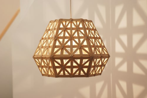 Bamboo Dense Six Sided Angular Light 50 | Pendants by ADAMLAMP