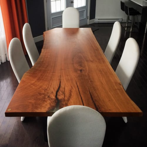 Live Edge Cherry Table | Tables by AMBROZIA | Hebert Residence in Montreal