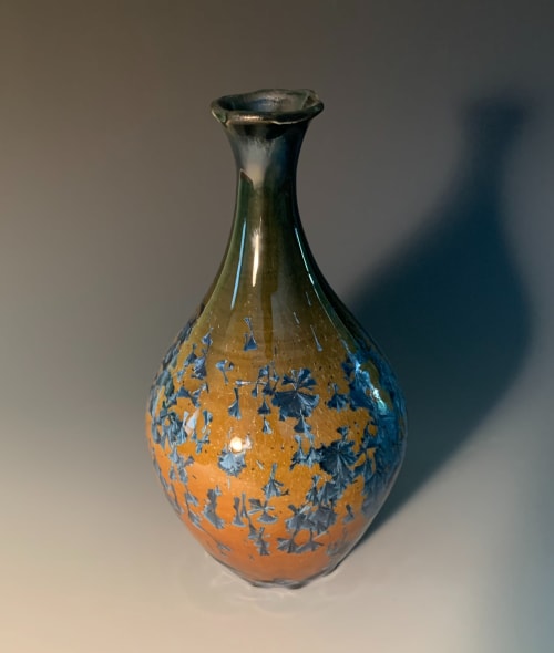 Ember Crystalline Vase | Vases & Vessels by Bikki Stricker