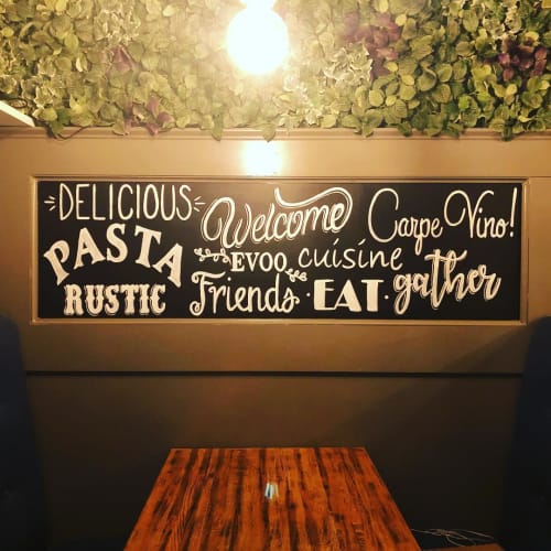Chalk Lettering | Murals by Jesse Perry Art | Parma Italian Roots in Scottsdale