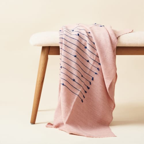 Rosewood Handloom Throw | Linens & Bedding by Studio Variously