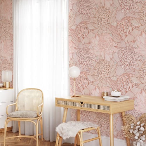 Telopea Bloom Wallpaper | Wall Treatments by Patricia Braune