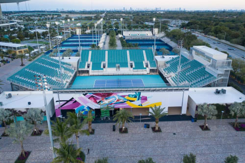 Chromatic Flow Mural | Murals by Fluke | Hard Rock Stadium in Miami Gardens
