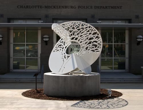 Canopy | Public Sculptures by Billy Lee | Charlotte-Mecklenburg Police Department Main Headquarters in Charlotte