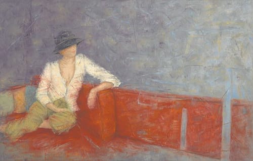 Erica Hopper "Blue Window" | Paintings by YJ Contemporary Fine Art | YJ Contemporary Fine Art in East Greenwich
