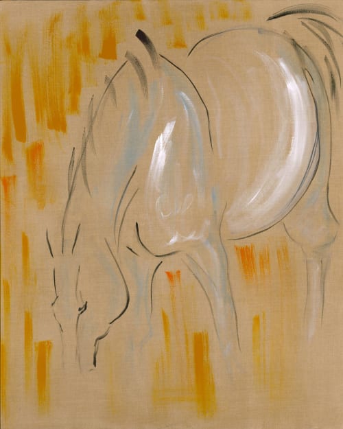 Field Horse, Grazing | Oil And Acrylic Painting in Paintings by Donna B Fine Art, Donna Bernstein, Artist