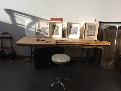 View of my studio work table. | Photography by Albert Chong | Visual Arts Complex in Boulder