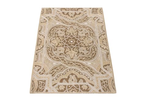 Rug & Kilim’s Handmade Chain Stitch Rug, Beige-Brown | Rugs by Rug and Kilim
