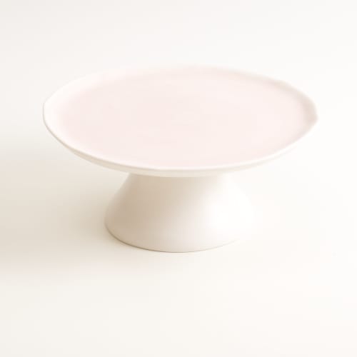Handmade Cake Stand - Pink Surface | Ceramic Plates by Linda Bloomfield | Bond Street Kitchen in London
