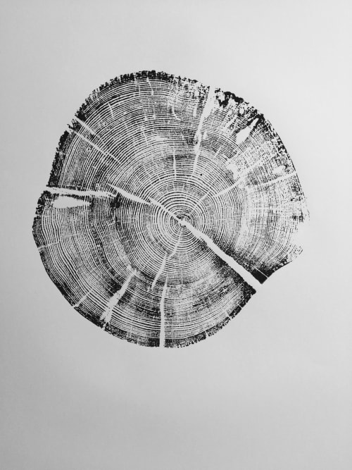 Grand Teton Tree ring print on 18x24 inch paper | Paintings by Erik Linton