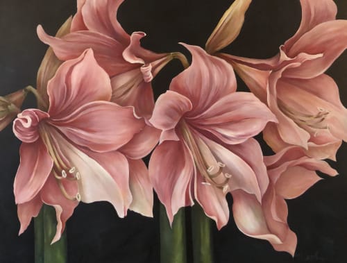 Drama Queens | Oil And Acrylic Painting in Paintings by Cindy Mathis Murals and Fine Art