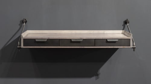 3 Drawer Knife Edge Console | Media Console in Storage by Amuneal