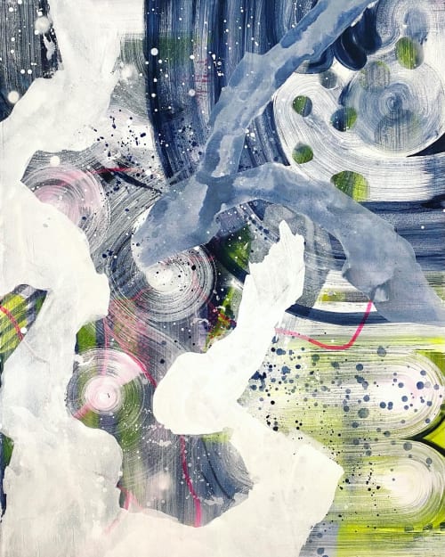 Supernova Waterslide | Mixed Media in Paintings by Neon Dunes by Lily Keller