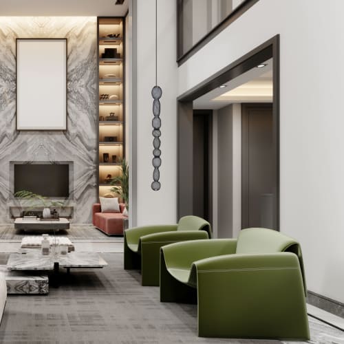 Steel Wire Mesh Hanging Sculpture #24 | Wall Sculpture in Wall Hangings by Anne Lindsay