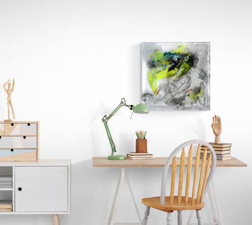 Through the Grates of Time Unspent (23x23") | Mixed Media by Calina Hiriza