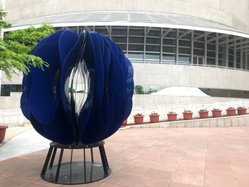 Coral Sphere | Public Sculptures by Yvonne Domenge | Denver Performing Arts Complex in Denver