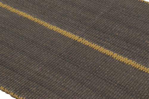 Rug & Kilim's Accent Kilim, Gray-Beige Textural Stripes | Rugs by Rug and Kilim