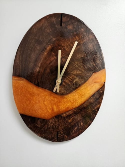 Resin Wood Art Clock | Decorative Objects by Carlberg Design