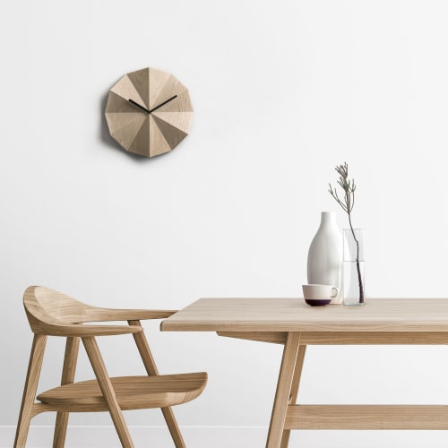 Delta Clock Oak | Decorative Objects by LAWA DESIGN