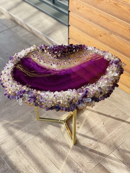 Limited edition Amethyst table | Tables by Hunaiza N Ashraf