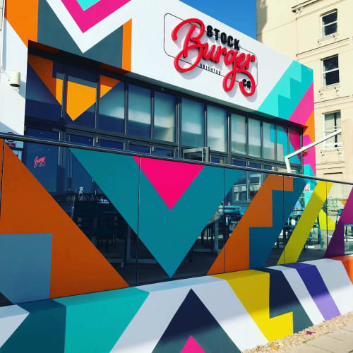 Wall Mural | Murals by ART+BELIEVE | Stock Burger Co. in Brighton
