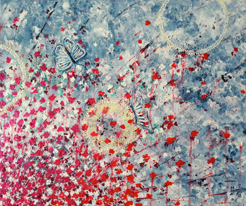 Between joy and happiness | Oil And Acrylic Painting in Paintings by Elena Parau