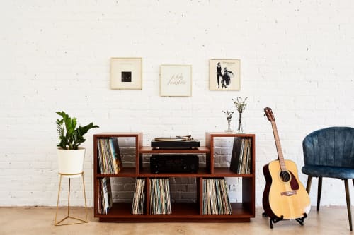 Apodaca Vinyl Record Console | Cabinet in Storage by Alicia Dietz Studios