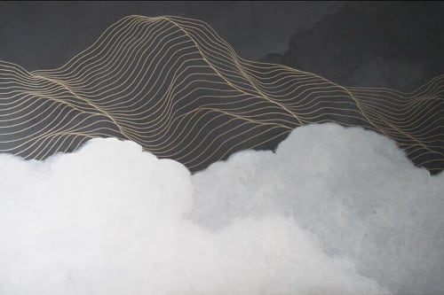 Faint Outlines | Oil And Acrylic Painting in Paintings by Tracie Cheng | The Health Center at Hudson Yards in New York