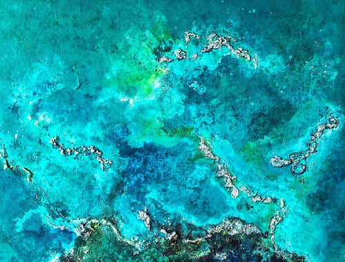 By The Rocks | Oil And Acrylic Painting in Paintings by Vanessa Mae