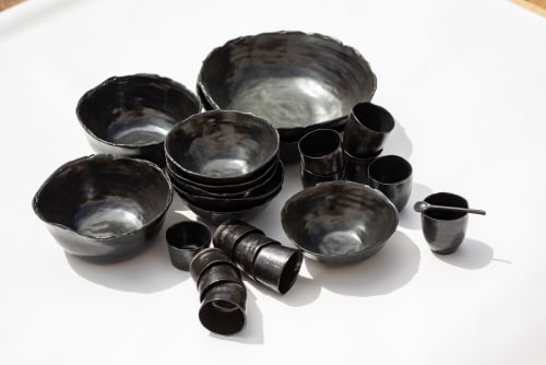Range of Bowls, cups & plates (XS:ø16CM, S:ø19CM, M:ø24CM, L:ø27CM, XL:ø31CM, XXL:ø34CM) | Tableware by Charlotte Ceramics | Private Residence in Ibiza