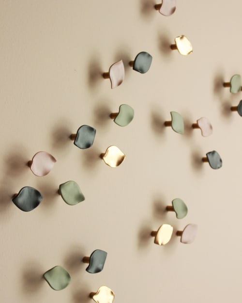 Titled "The Softness," porcelain ceramic petal sculpture | Wall Hangings by Elizabeth Prince Ceramics