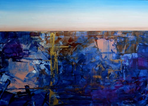 Gold Shafted Earth | Oil And Acrylic Painting in Paintings by Catherine Twomey | Mission Hospital in Asheville