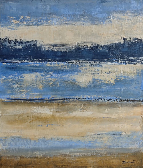 azure glow | Oil And Acrylic Painting in Paintings by Sophie DUMONT.