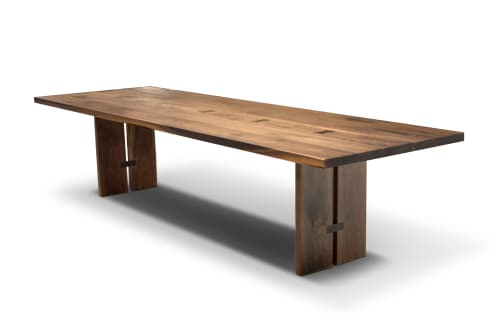The Magnolia Walnut Dining Table with Butterfly Ties | Tables by UrbanReclaimedCo