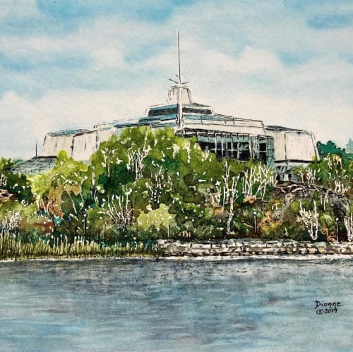 Water Tower and Science North 2 | Paintings by Maurice Dionne FINEART