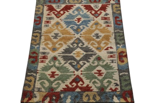 Rug & Kilim’s Turkish Rug in Beige with Polychromatic | Rugs by Rug and Kilim