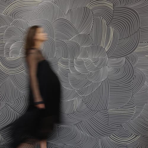 Cocoon | Coal | Wallpaper in Wall Treatments by Jill Malek Wallpaper