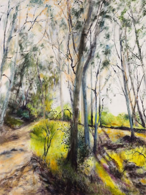 Eucalyptus Trail | Oil And Acrylic Painting in Paintings by Sally K. Smith