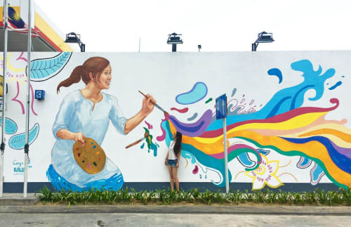 Art Spirit | Street Murals by Caryn Koh | Area R & R Kinrara (KESAS) in Kuala Lumpur