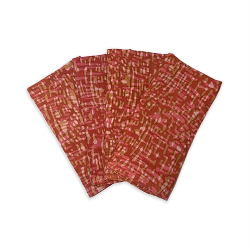 Rustic Cotton Napkins | Barkha Orange - Set of 4 | Linens & Bedding by ichcha