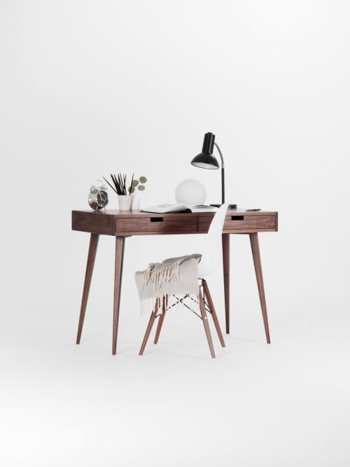 HEIM - Walnut dressing table, small desk, mid century modern | Tables by Mo Woodwork