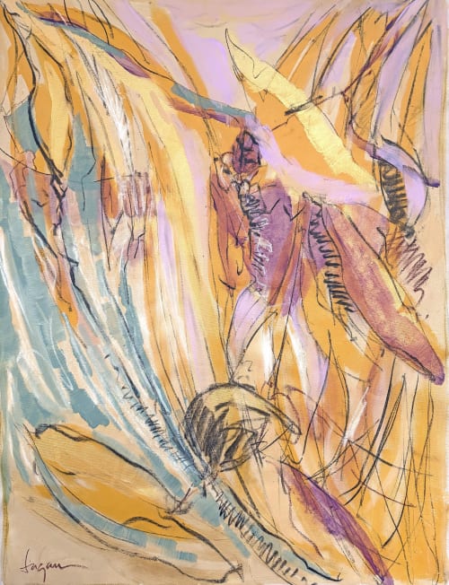 Botanical Essence: Orchid II | Oil And Acrylic Painting in Paintings by Dorothy Fagan Fine Arts
