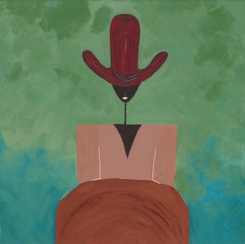 Weathered, Not Worn Original Acrylic Painting on Canvas | Oil And Acrylic Painting in Paintings by Chris Cammille for Mint and Fig
